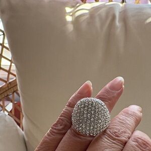Park Lane Silver Crystal Dome Ring